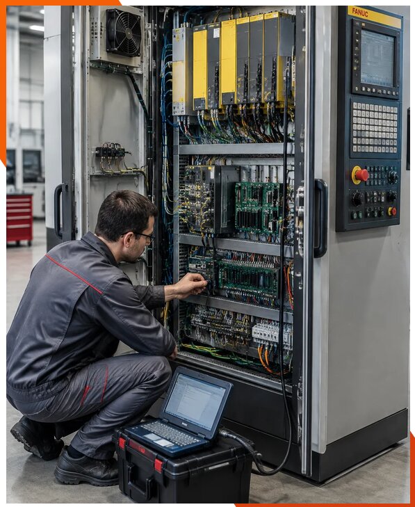 Ремонт систем ЧПУ FANUC промышленных станков в Отрадном